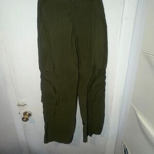PRETTY LITTLE THING Dark Olive Green Cargo Pants-4